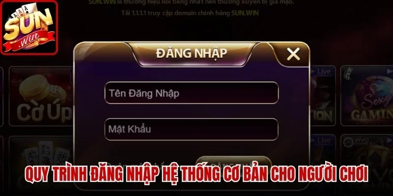 Quy trình Đăng Nhập hệ thống cơ bản cho người chơi