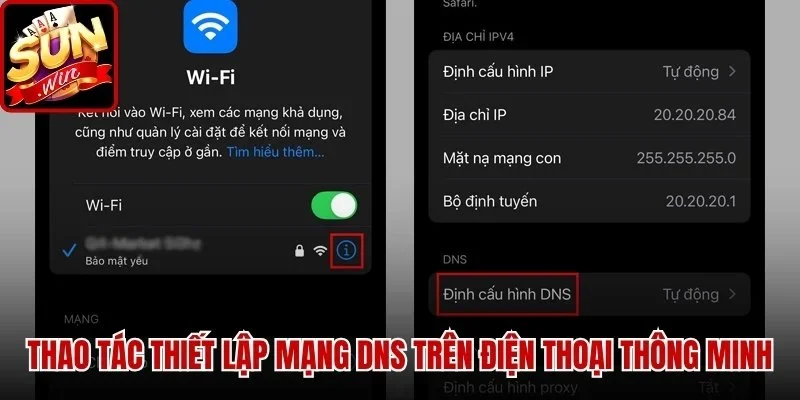 Thao tác thiết lập mạng DNS trên điện thoại thông minh