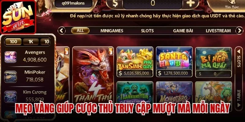 Mẹo vàng giúp cược thủ truy cập mượt mà mỗi ngày