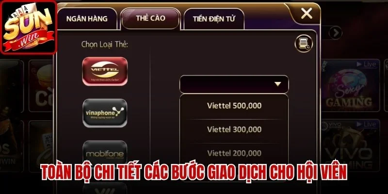 Toàn bộ chi tiết các bước giao dịch cho hội viên