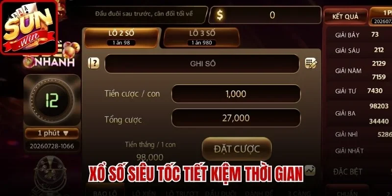 Xổ số siêu tốc tiết kiệm thời gian